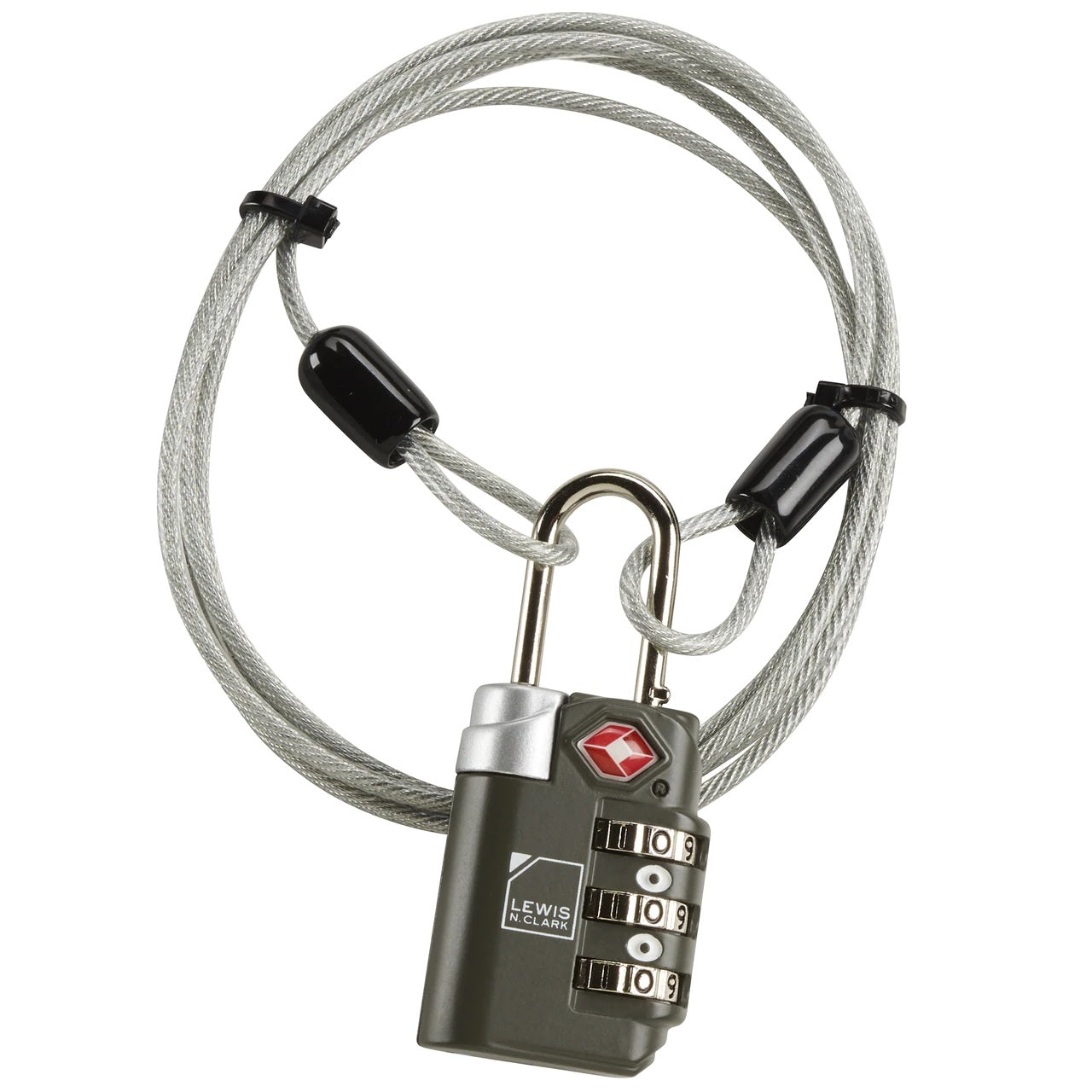 Lewis N. Clark Travel Sentry Combination Lock with Cable